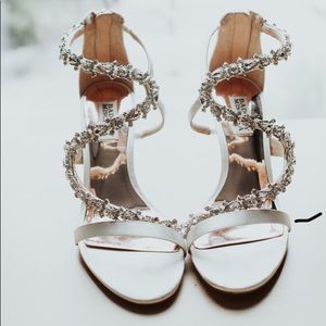Badgley Mischka “Bennet” Jeweled Wedges (Bridal!)